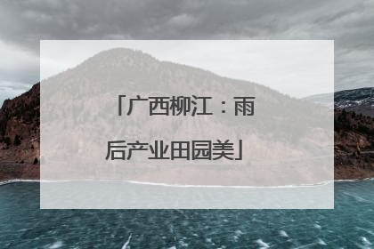 广西柳江：雨后产业田园美